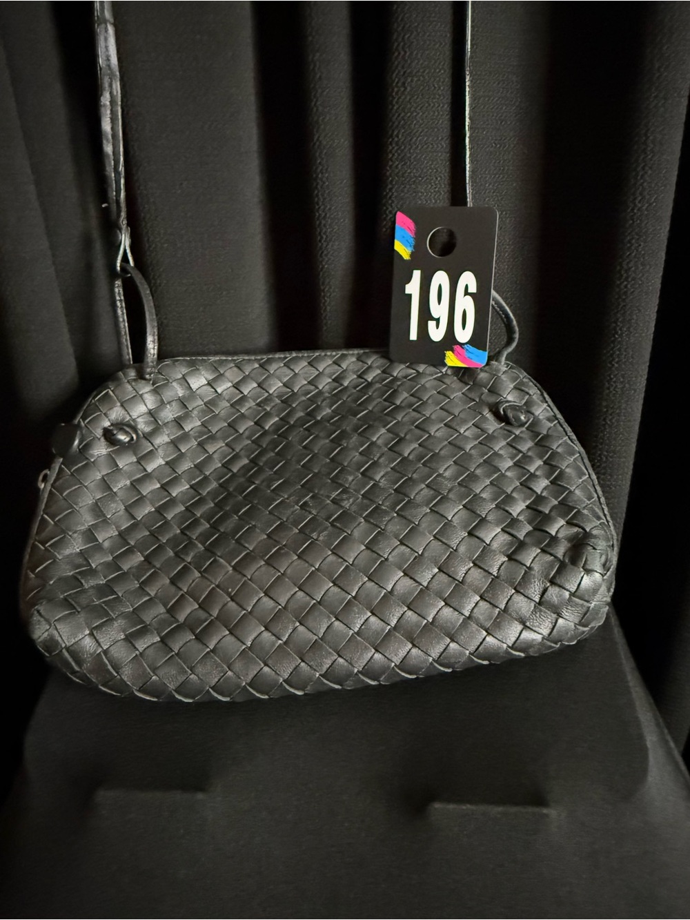 Bottega Veneta Black Intrecciato Woven Leather Crossbody - Used/soiled inside
